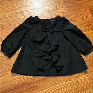 Ralph Lauren Kids Black Ruffle Blouse
